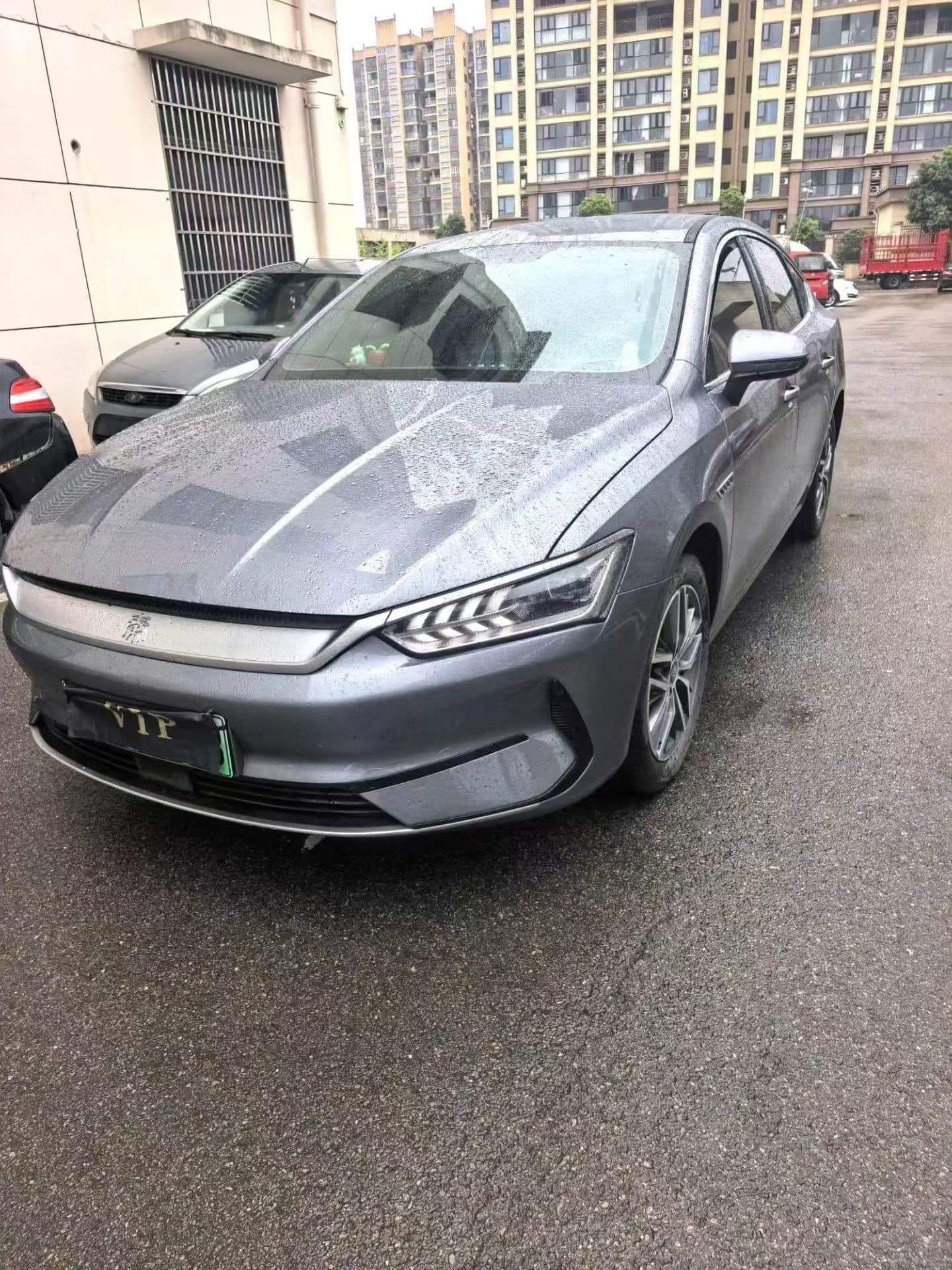 Grey BYD sedan shown as a user-provided vehicle sample